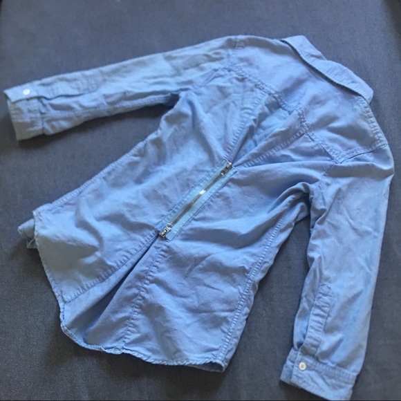 Elizabeth and James Chambray Zip Back Button Up - Picture 5 of 8